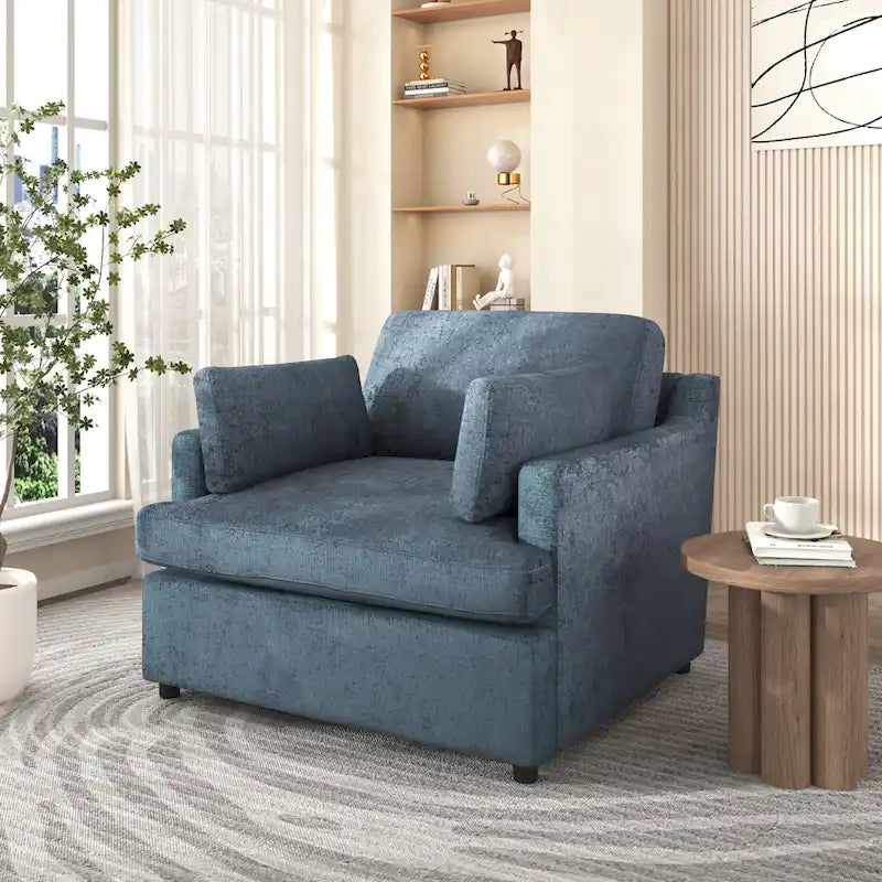 Mirod Oversized Accent Chair - Comfortable Armrest Cushions, Versatile Neutral Style, Elegant Design, Durable Frame