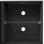 TV Stand with 34.2 Non-heating Electric Fireplace,Entertainment Center with LED Light,Tempered Glass Shelves for TVs up to 75