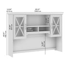 Lennox 60W Farmhouse Hutch for Desk and Buffet by Bush Furniture