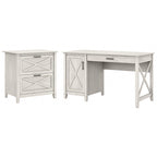 Bureau d'ordinateur Key West 54W avec rangement et armoire de Bush Furniture
