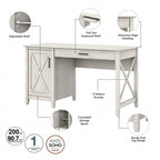 Bureau d'ordinateur Key West 54W avec rangement et armoire de Bush Furniture