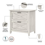 Bureau d'ordinateur Key West 54W avec rangement et armoire de Bush Furniture