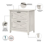 Bureau d'ordinateur Key West 54W avec rangement et armoire de Bush Furniture
