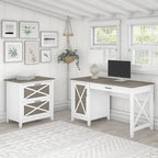 Bureau d'ordinateur Key West 54W avec rangement et armoire de Bush Furniture