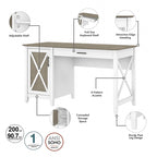 Bureau d'ordinateur Key West 54W avec rangement et armoire de Bush Furniture