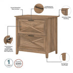 Bureau d'ordinateur Key West 54W avec rangement et armoire de Bush Furniture