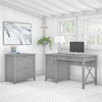 Bureau d'ordinateur Key West 54W avec rangement et armoire de Bush Furniture