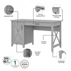 Bureau d'ordinateur Key West 54W avec rangement et armoire de Bush Furniture