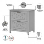 Bureau d'ordinateur Key West 54W avec rangement et armoire de Bush Furniture