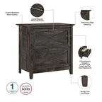 Bureau d'ordinateur Key West 54W avec rangement et armoire de Bush Furniture