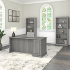 Saratoga L Shaped Computer Desk and Bookcase Set by Bush Furniture