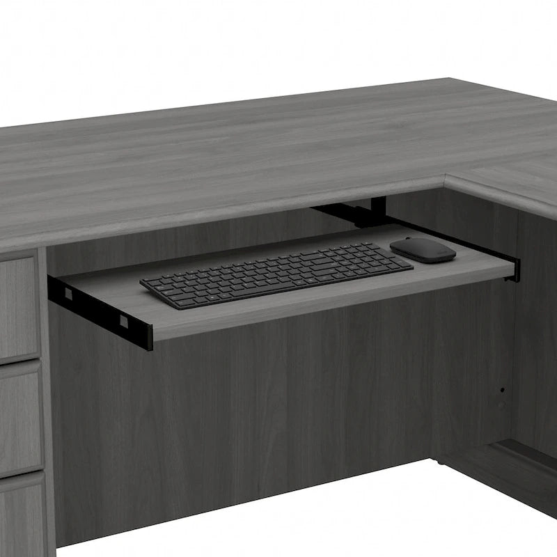 Saratoga L Shaped Computer Desk and Bookcase Set by Bush Furniture