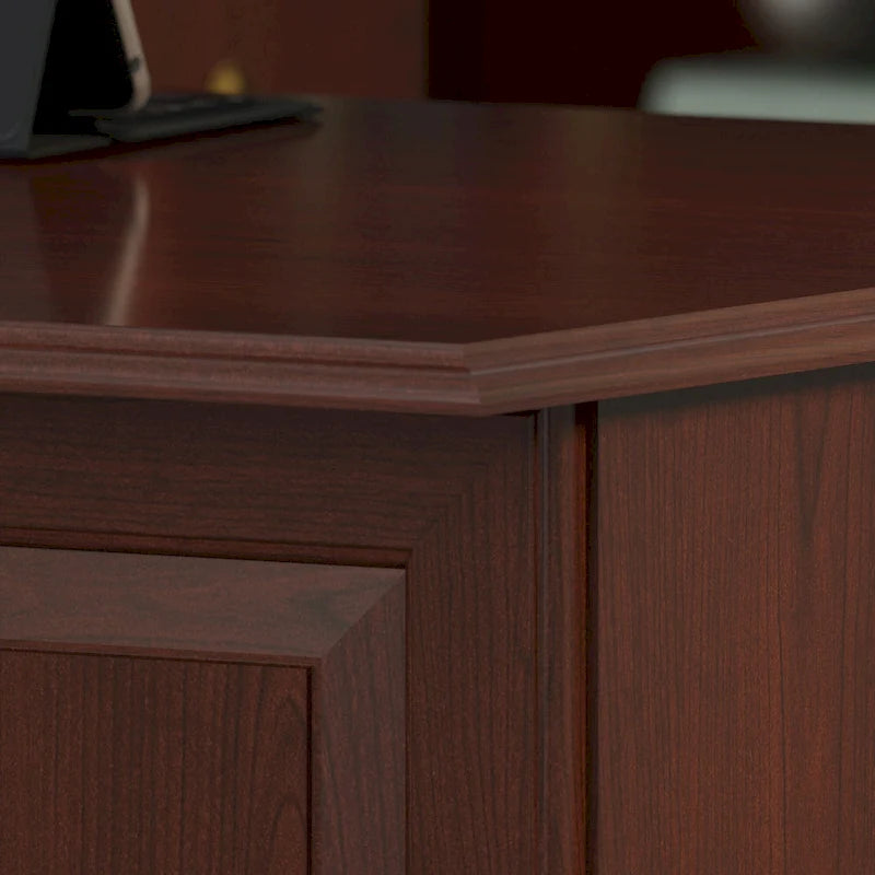 Saratoga L Shaped Computer Desk and Bookcase Set by Bush Furniture