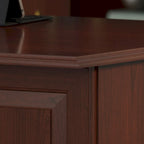 Saratoga L Shaped Computer Desk and Bookcase Set by Bush Furniture
