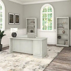 Saratoga L Shaped Computer Desk and Bookcase Set by Bush Furniture