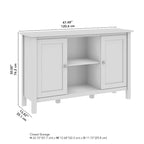 Meuble d'appoint Bush Furniture Mayfield avec portes et rangement