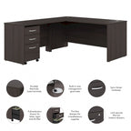 Studio C 66W L-Shaped Desk with Drawers by Bush Business Furniture