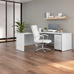 Studio C 66W L-Shaped Desk with Drawers by Bush Business Furniture