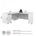 Studio C 66W L-Shaped Desk with Drawers by Bush Business Furniture