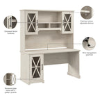 Bureau de ferme Lennox avec huche et meuble de rangement par Bush Furniture