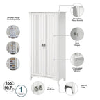 Salinas Tall Storage Cabinet with Doors by Bush Furniture