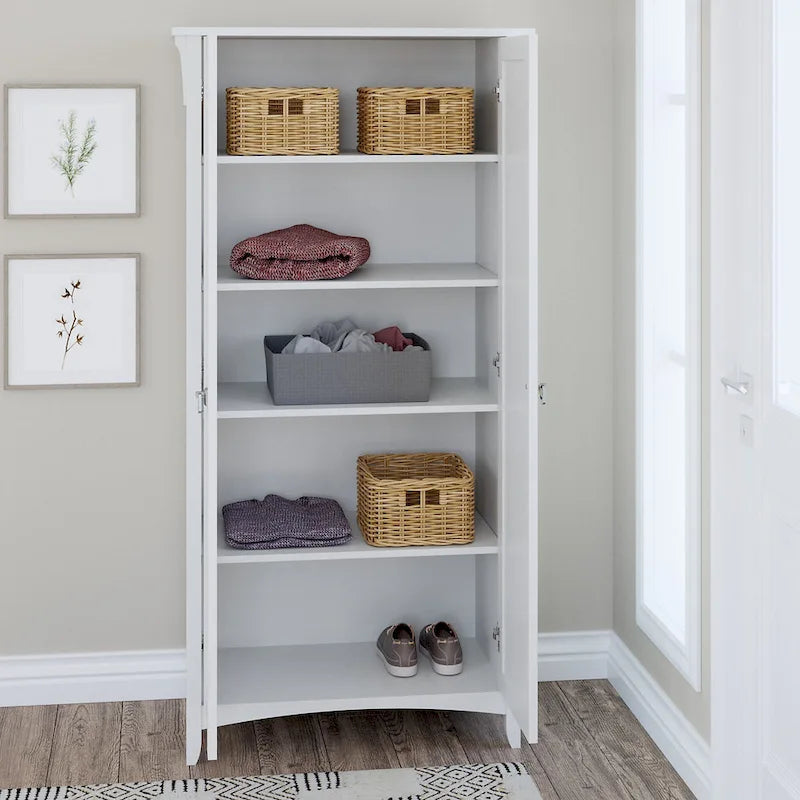 Salinas Tall Storage Cabinet with Doors by Bush Furniture