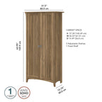Salinas Tall Storage Cabinet with Doors by Bush Furniture