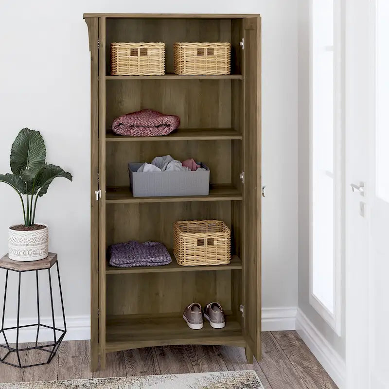 Salinas Tall Storage Cabinet with Doors by Bush Furniture