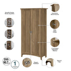Salinas Tall Storage Cabinet with Doors by Bush Furniture