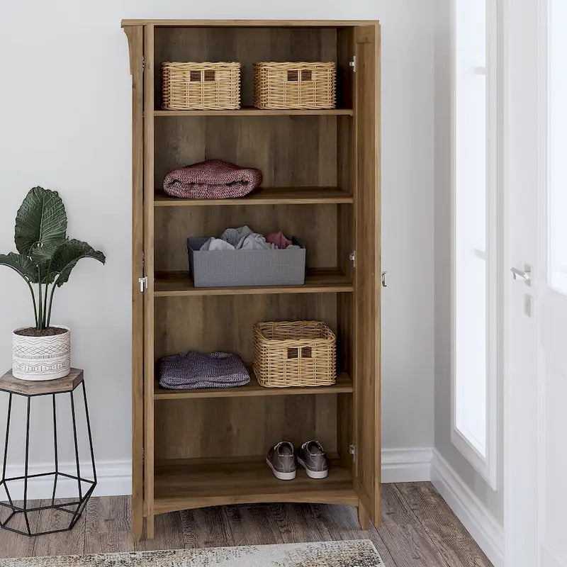 Salinas Tall Storage Cabinet with Doors by Bush Furniture