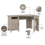 Bush Furniture Key West 54W Corner Computer Desk with Storage