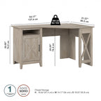 Bush Furniture Key West 54W Corner Computer Desk with Storage