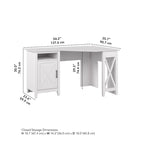 Bush Furniture Key West 54W Corner Computer Desk with Storage