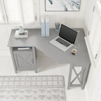 Bush Furniture Key West 54W Corner Computer Desk with Storage