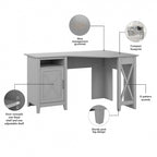Bush Furniture Key West 54W Corner Computer Desk with Storage