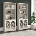 Lennox 5 Shelf Bookcase with Glass Doors - Set of 2 by Bush Furniture