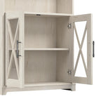 Lennox 5 Shelf Bookcase with Glass Doors - Set of 2 by Bush Furniture