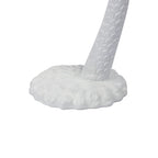 Table d'appoint Hedda 24.75, style palmier vintage en métal avec plateau en verre, blanc, par JONATHAN Y