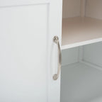SAFAVIEH Krystal 2-Door 1-Shelf Kitchen Cart - 45.7 W x 17.3 L x 35.6 H - 46Wx17Dx36H