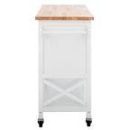 SAFAVIEH Krystal 2-Door 1-Shelf Kitchen Cart - 45.7 W x 17.3 L x 35.6 H - 46Wx17Dx36H