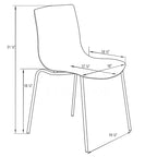 Astor Acrylic Dining Chair with Chrome Legs (Set of 2) Modern Accent Side Chair