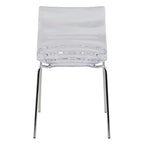 Astor Acrylic Dining Chair with Chrome Legs (Set of 2) Modern Accent Side Chair