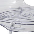 Astor Acrylic Dining Chair with Chrome Legs (Set of 2) Modern Accent Side Chair