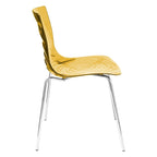 Astor Acrylic Dining Chair with Chrome Legs (Set of 2) Modern Accent Side Chair