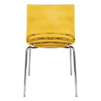 Astor Acrylic Dining Chair with Chrome Legs (Set of 2) Modern Accent Side Chair