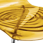 Astor Acrylic Dining Chair with Chrome Legs (Set of 2) Modern Accent Side Chair