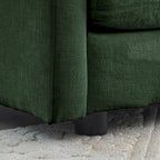 4-Piece Modular Chenille Upholstered Sleeper Sectional Sofa Bed with Ottoman