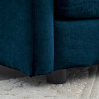 4-Piece Modular Chenille Upholstered Sleeper Sectional Sofa Bed with Ottoman