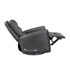 Glider Reclining Chair Swivel Motion Breathable Faux Leather Upholstery Luxury Living Room Furniture, Movie Chair