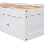 Twin Size Wooden Platform Bed with 3 Drawers